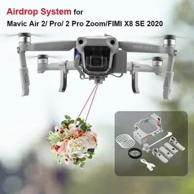 DJI Mavic Air 2/2S/3/2 Pro Zoom/Pro/FIMI 낚시 미끼 결혼 반지 선물용 에어드롭 시스템 생명 구조 원격 방사기 제공
